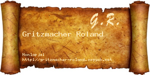 Gritzmacher Roland névjegykártya
